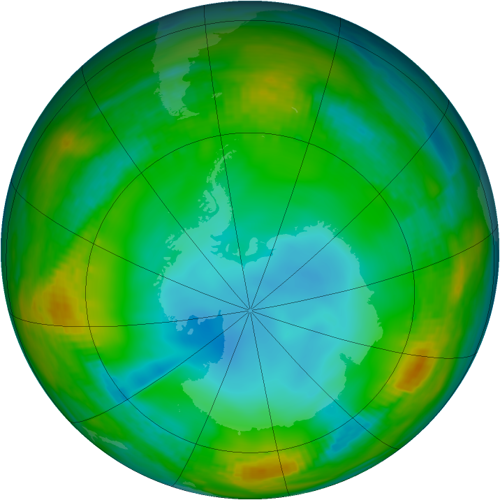 Antarctic ozone map for 26 June 1979
